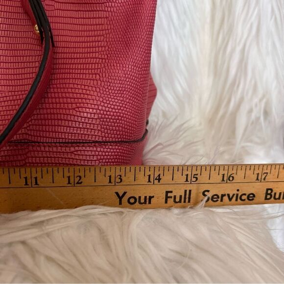 Liz Claiborne Purse Tote Pink Mauve Gold-tone Hardware 2 Handles - Picture 15 of 17